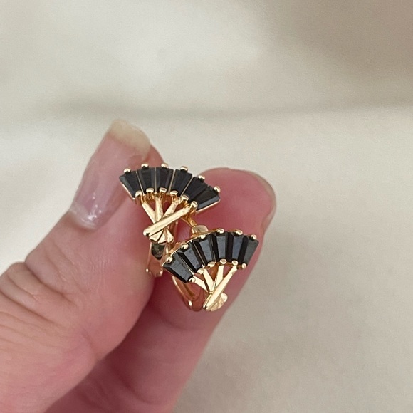 Jewelry - 18k Gold Filled CZ Huggie Earrings